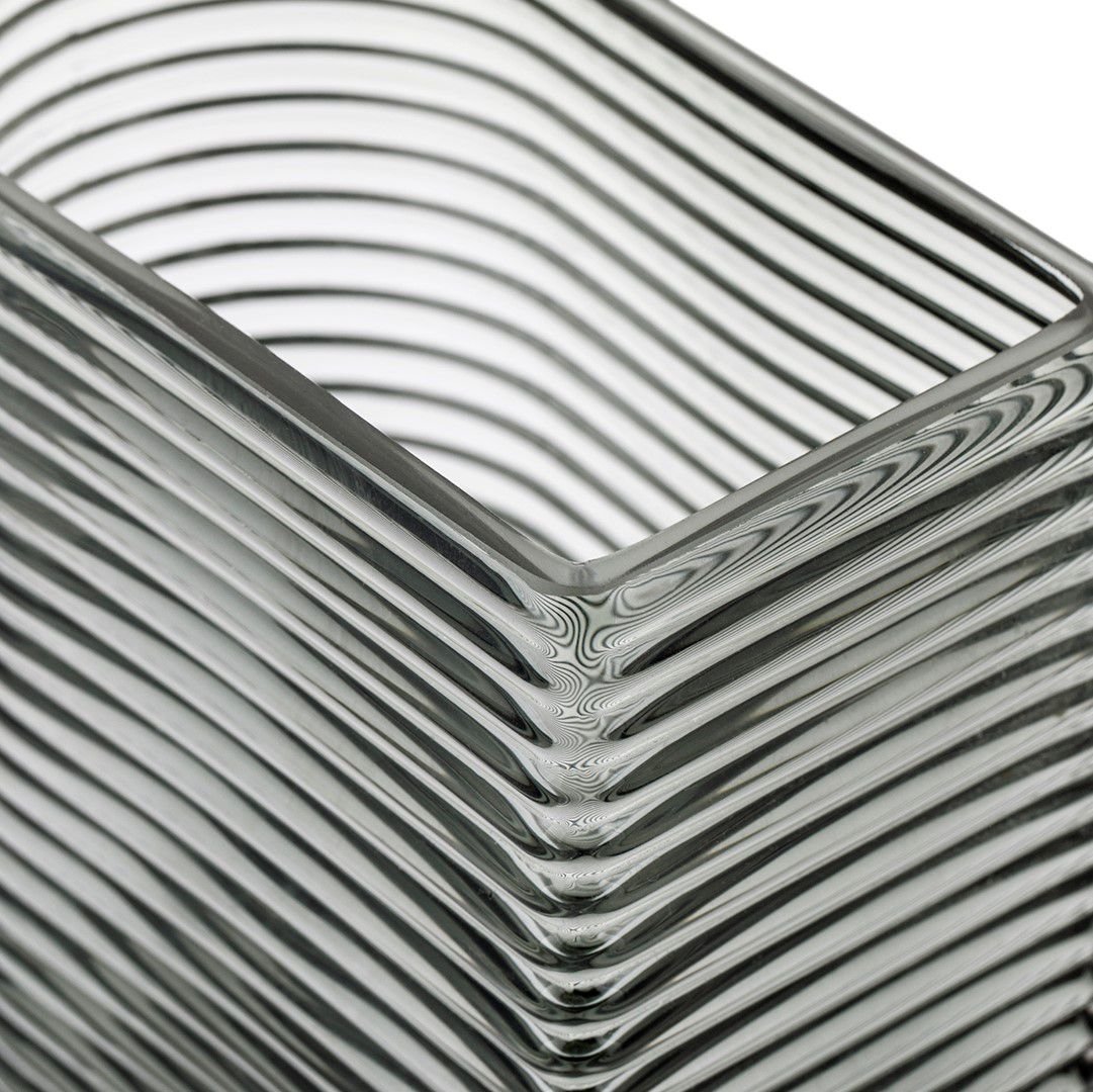 AmeliaHome AmeliaHome Wazon dekoracyjny szklany CRAY 8X17,5 czarny