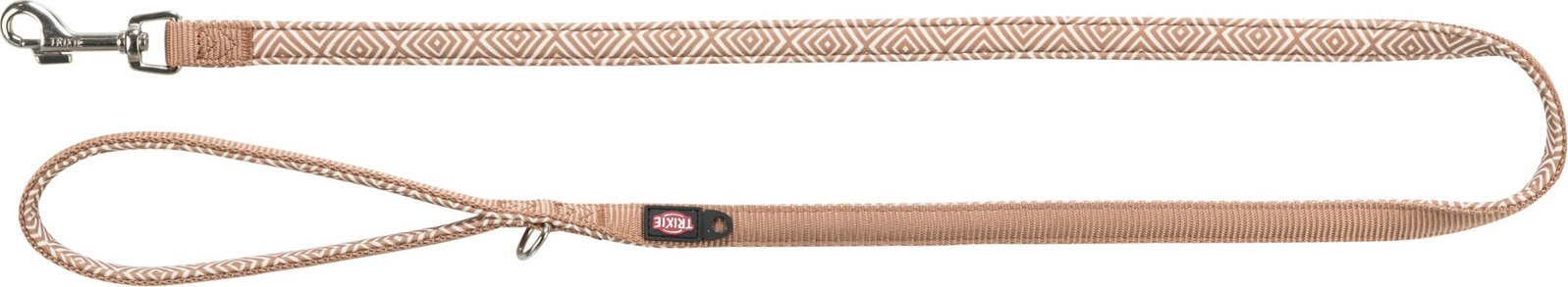 Trixie Premium, smycz, dla psa, diament boho/karmel, taśma parciana, L–XL: 1 m/25 mm, podbita neoprenem