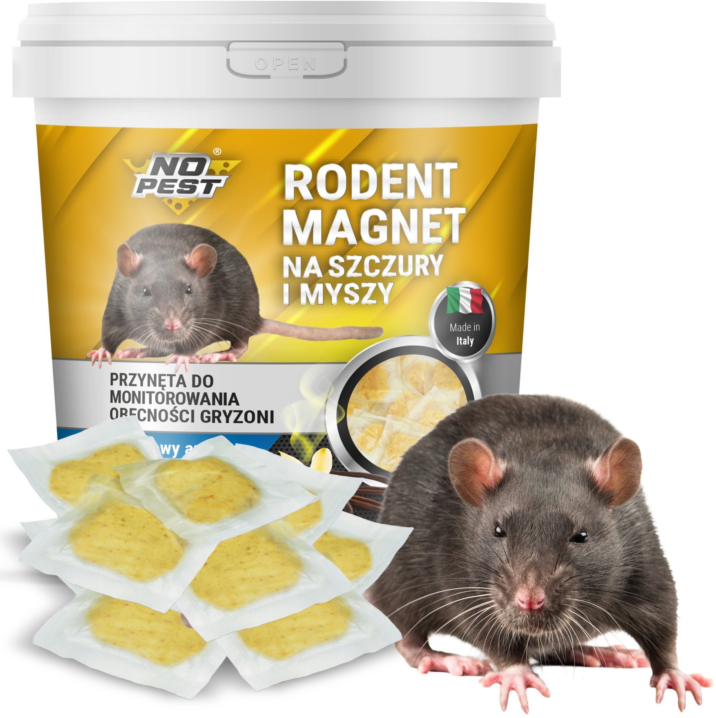 Wabik Przynęta Zanęta na Szczury Myszy Gryzonie do Pułapek Chwytaczy Łapek Myszołapek Przeciw Gryzoniom "Rodent Magnet" 800g