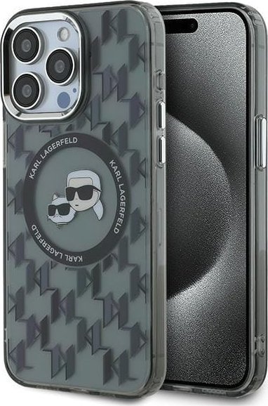 Karl Lagerfeld Karl Lagerfeld KLHMP15XHMCKMHK iPhone 15 Pro Max 6.7" czarny/black IML Monogram Karl&Choupette Head MagSafe