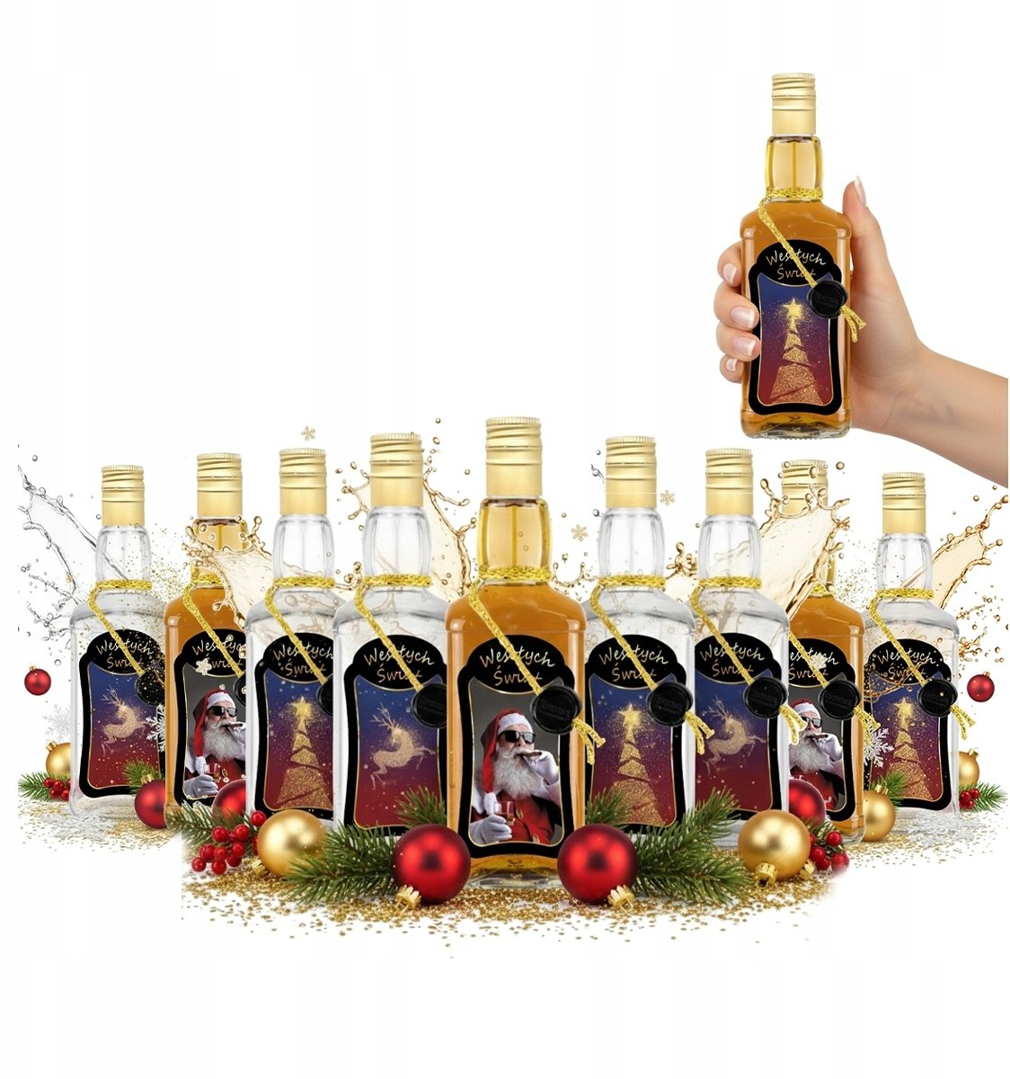 Bimberek 10X Butelki szklane DANIELS 500ml PREMIUM ZDOBIONA na wódkę