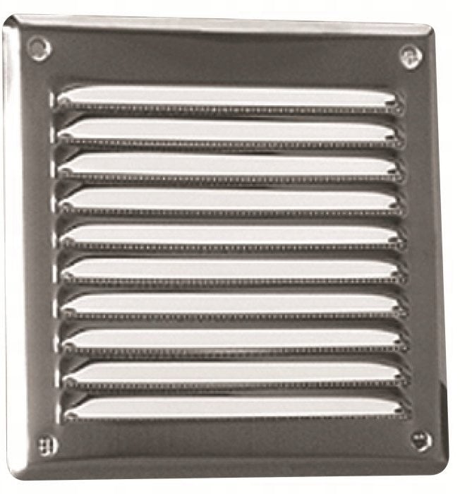 Osłona wentylacyjna z siatką 165x165mm metalowa chrom WX908CHR