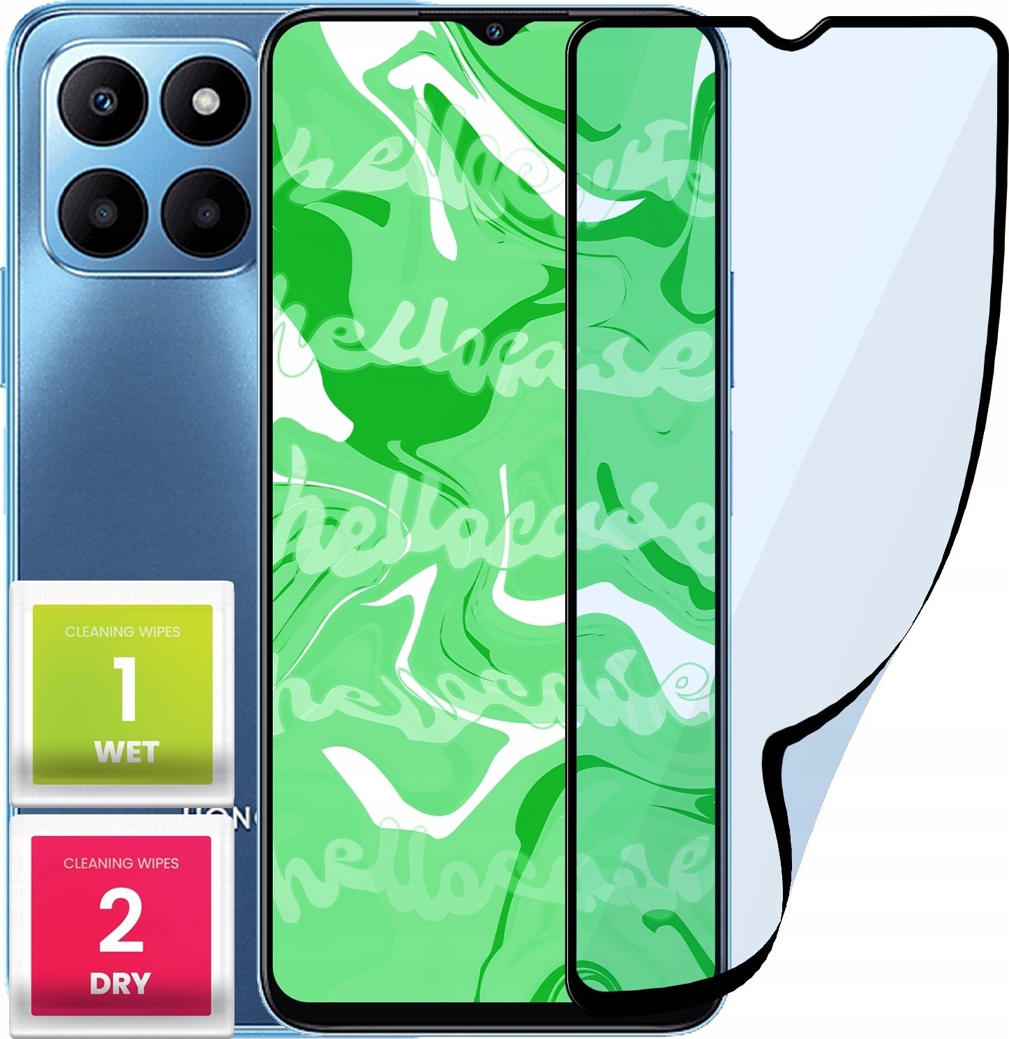 Hello Case Szkło Hybrydowe do Honor X8 5g / Honor X6 (szybka 9H, pełne 5D, ochronne)