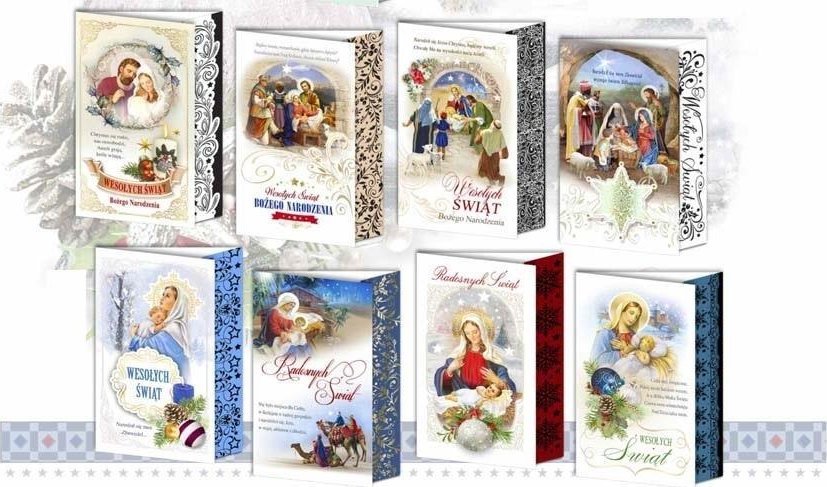 Karnet B6 Boże Narodzenie nalepka religia (10szt)