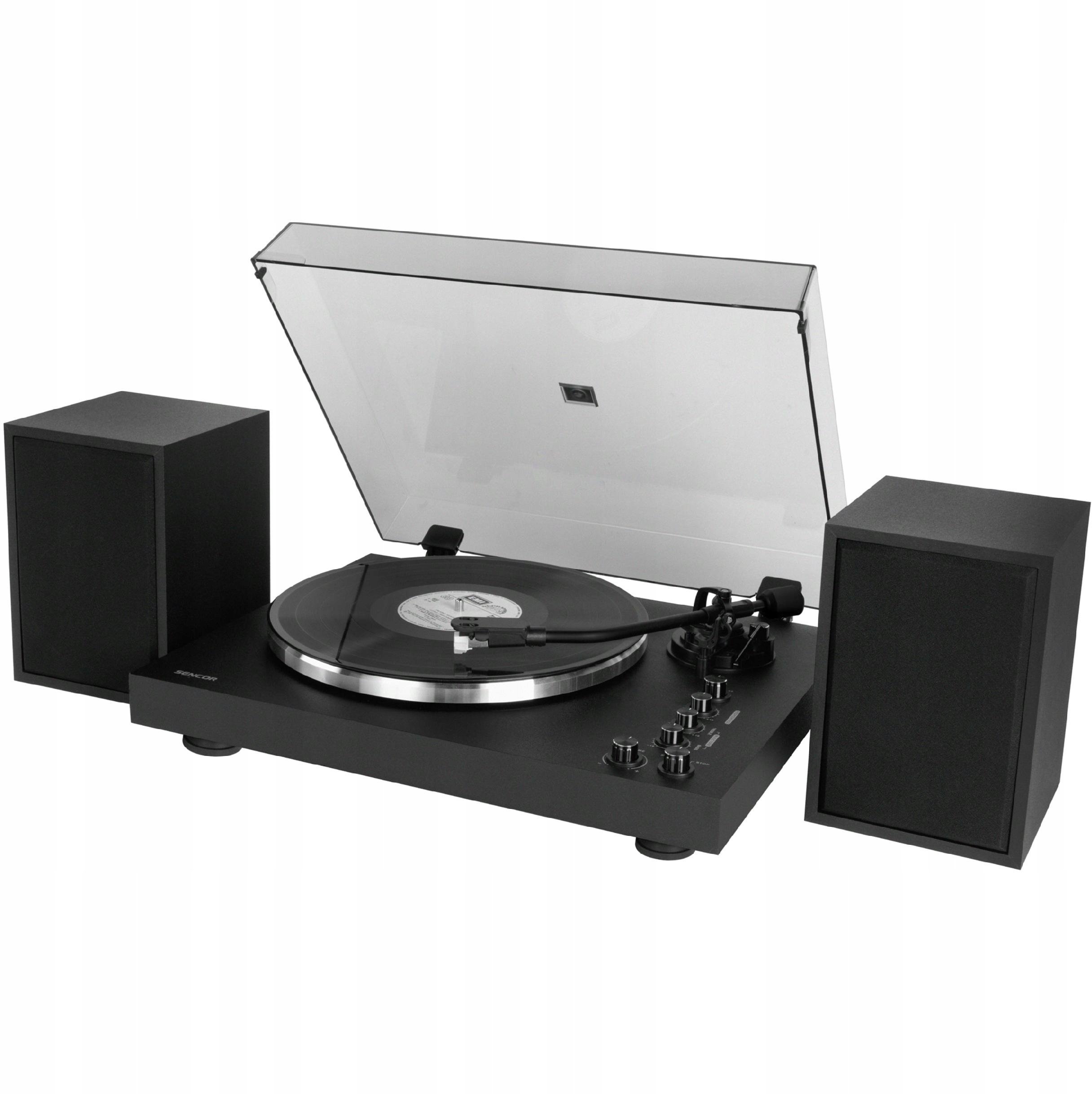 Gramofon Sencor STT 650SBA Vinyl record player with Bluetooth function and 2 speakers (2x15W)