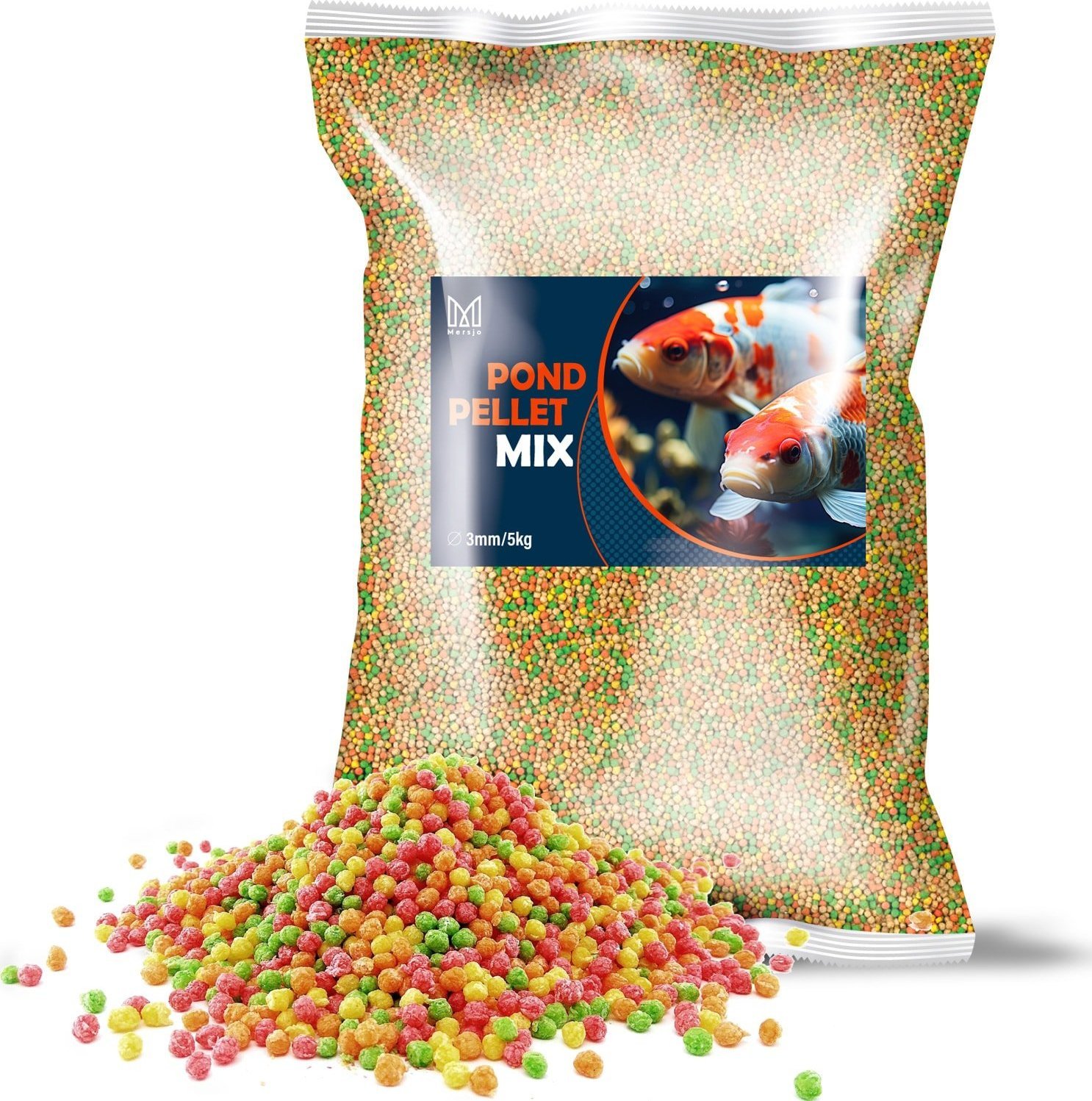 Mersjo Pokarm dla ryb ogrodowych karpi koi Mersjo Pond pellet MIX 5kg 3mm