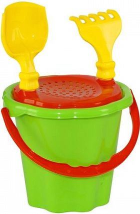 Bączek Zestaw do piasku mini wiaderko łopatka grabki