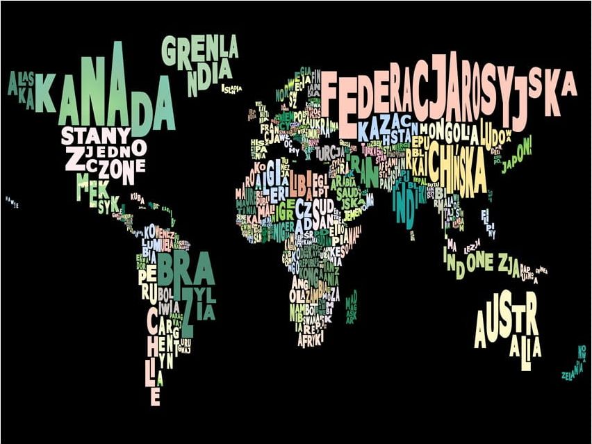 DecoNest Fototapeta - geografia po polsku - 400X309