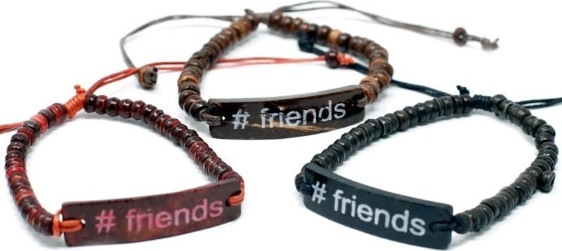 Lovrin Bransoletka z drewna kokosowego - #Friends