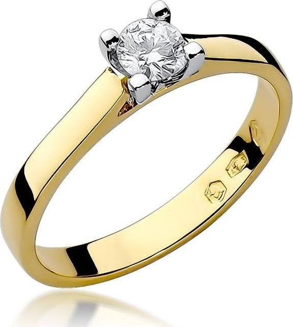 Best Diamonds złoty pierścionek z brylantem 0.25ct 23