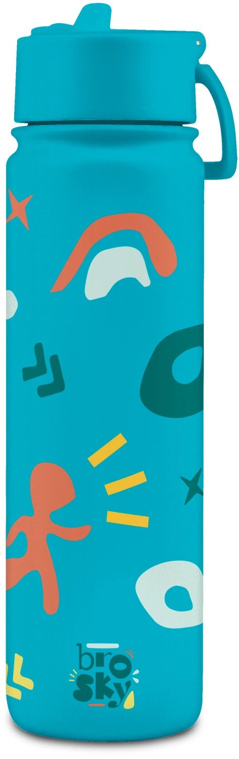 Brosky Pattern Stalowa butelka na wodę w kolorze morskim 680ml