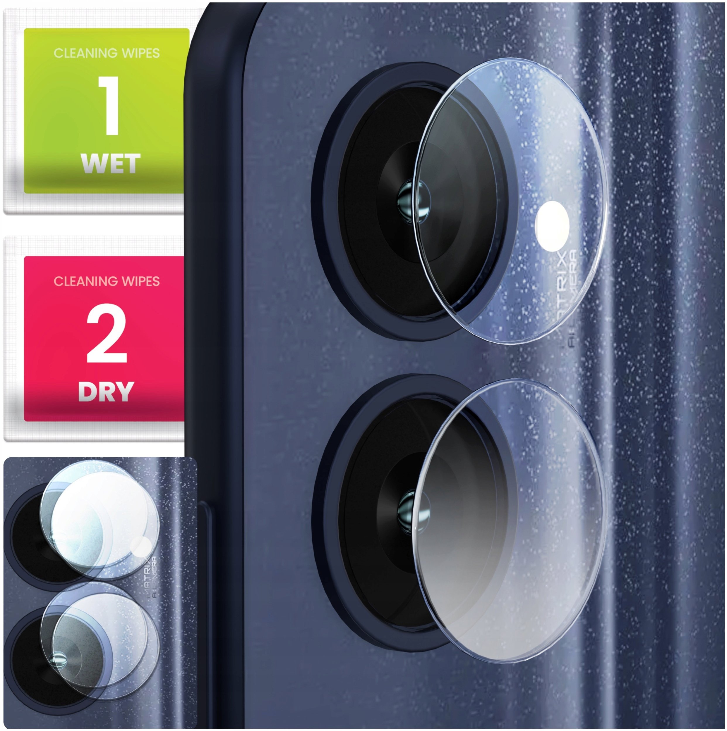 2-PAK Szkło Na Aparat Do Realme C33 (Hartowane, Ochronne, Na Obiektyw, 9H)