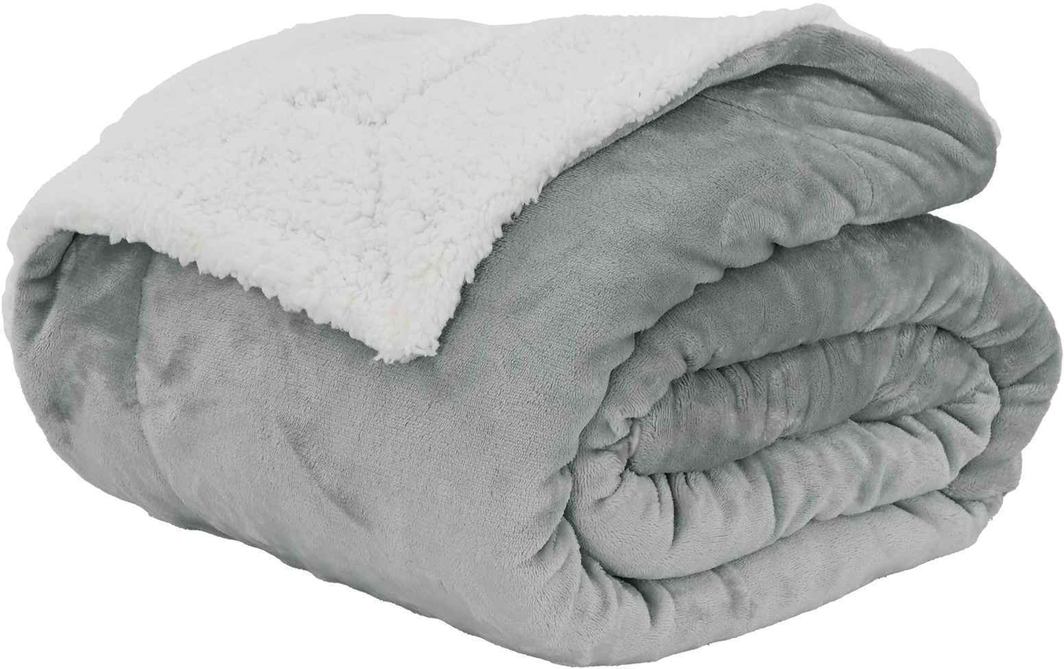 vidaXL Koc Szary 220 x 240 cm Polar