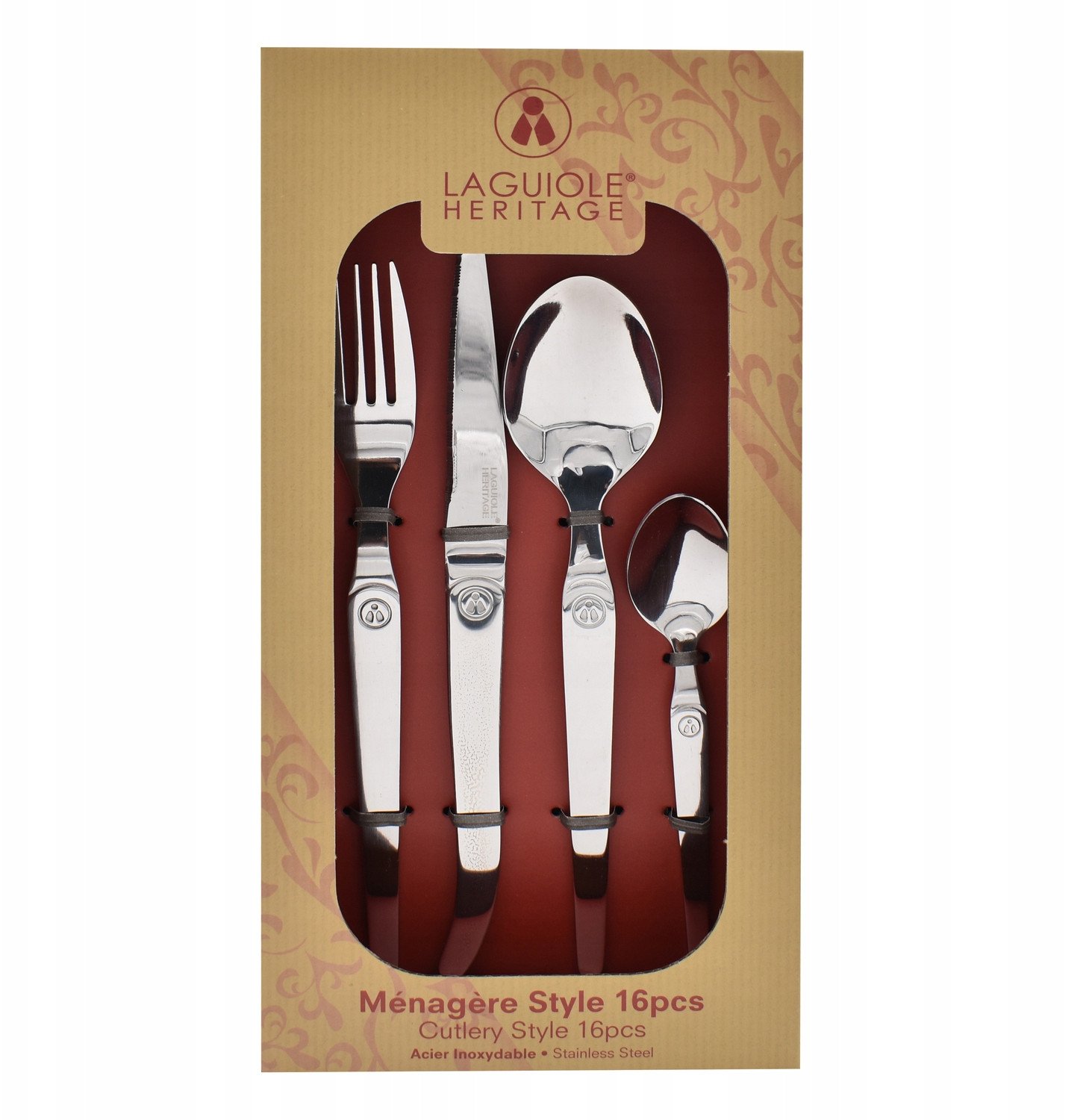 Laguiole 16-tlg. Besteck-Set aus Edelstahl