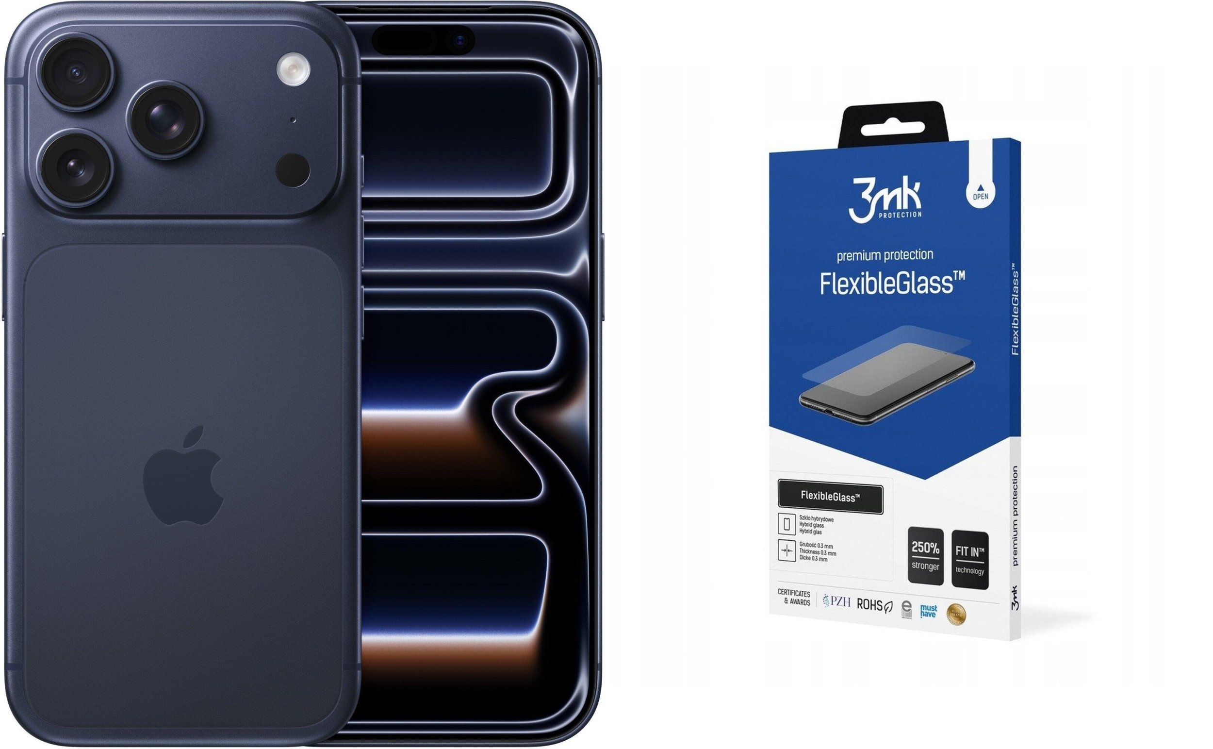 Smartfon Apple iPhone 17 Pro 256GB Głębinowy Błękit (MG8J4) + FlexibleGlass
