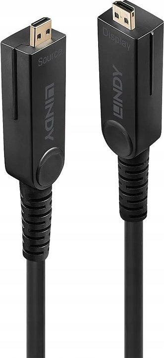 Kabel Lindy Cable Lindy Fibre Optic Hybrid microHDMI 50m Black