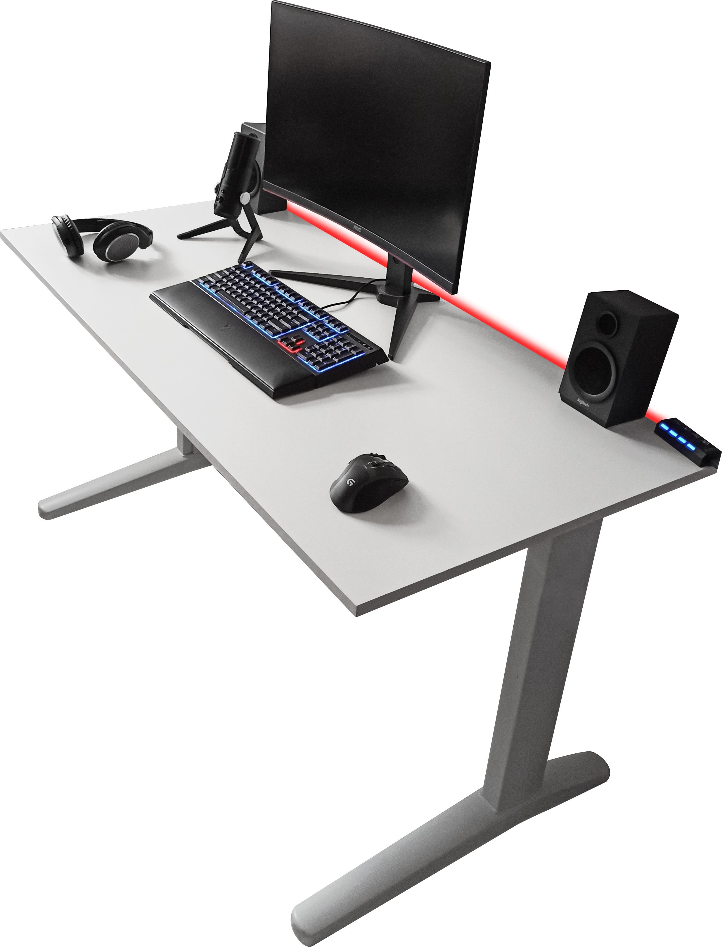 Biurko Zdesk PB-STLW-LH Białe 138 cmx68 cm