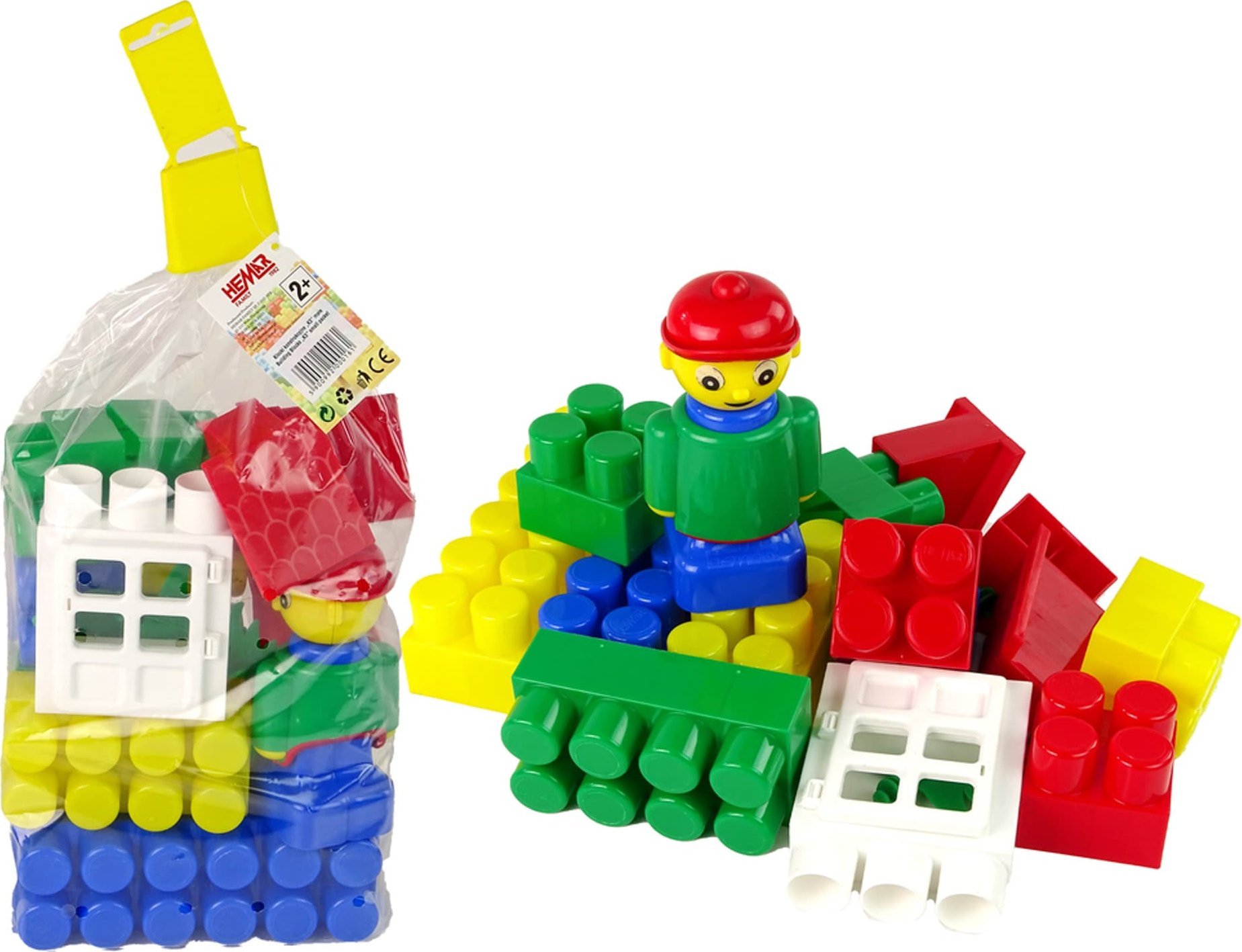 Hemar Kolorowe Klocki Konstrukcyjne K3 Małe 30 Elementów