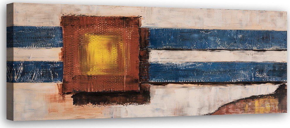 Feeby Obraz na płótnie, Niebieskie linie - 150x50