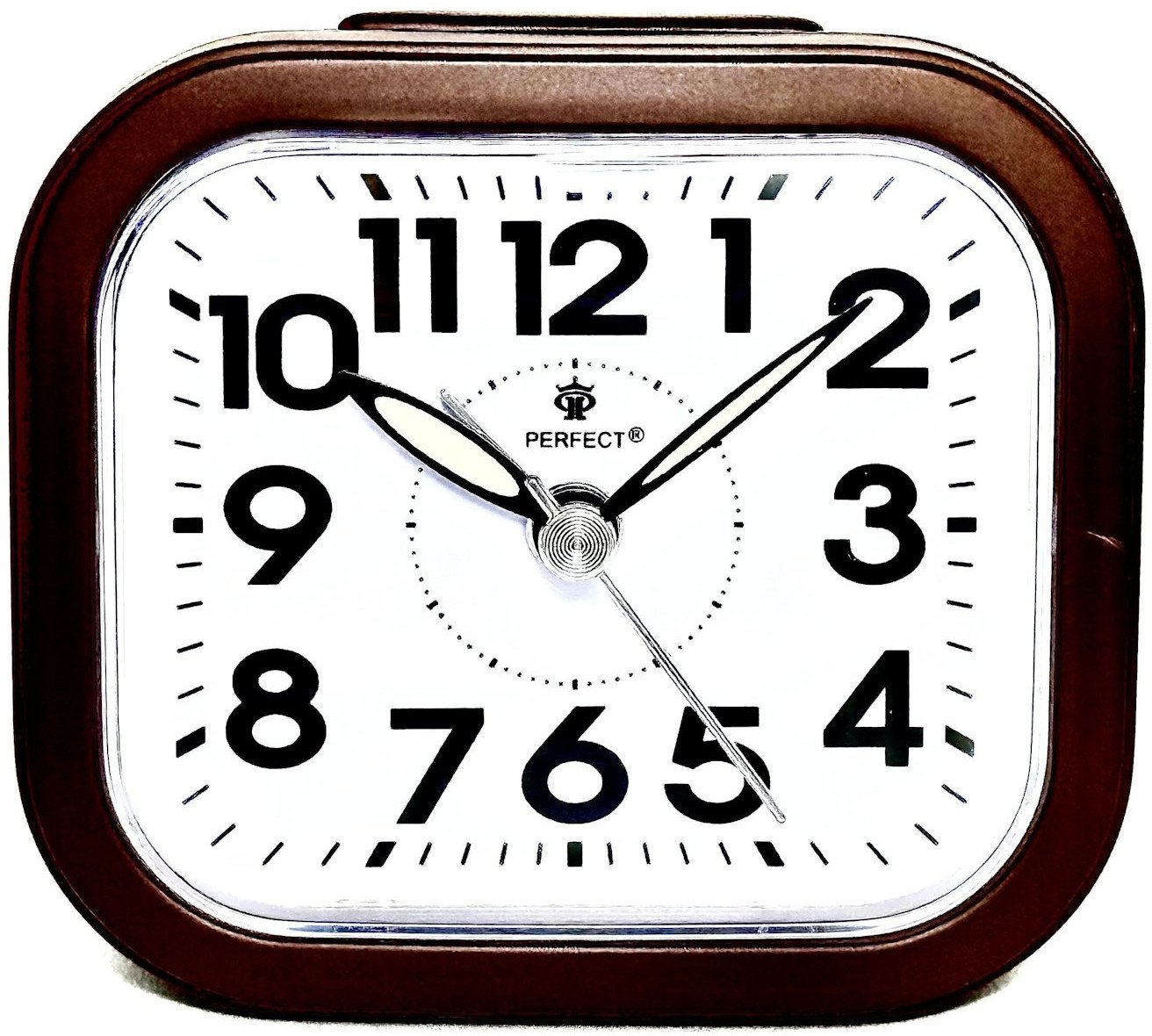 Budzik Perfect BB08006 brązowy 8 x 7 cm .