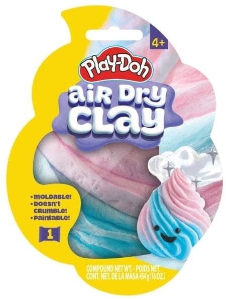 PLAYDOH Air Dry Clay Shaped Bag Cotton Candy