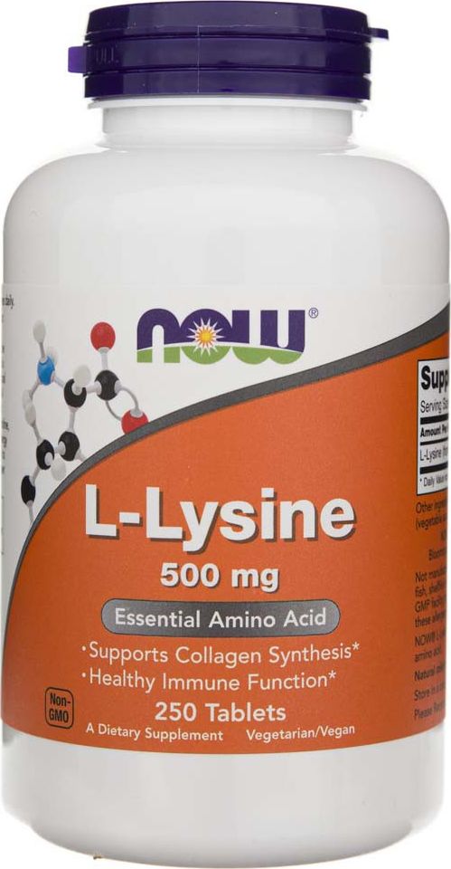NOW Foods NOW Foods - L-Lizyna, 500mg, 250 tabletek
