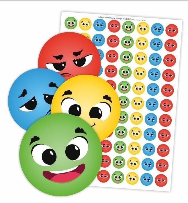 LearnHow Naklejki motywacyjne - Kolorowe emocje 88szt
