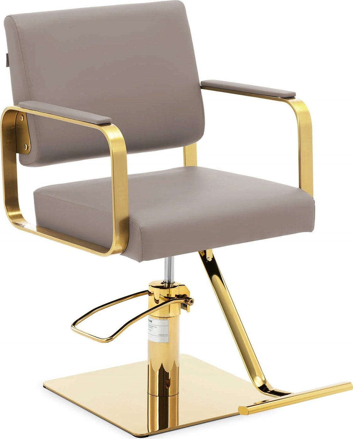 Physa Fotel fryzjerski barberski kosmetyczny z podnóżkiem Physa OTLEY - beżowo - złoty Fotel fryzjerski barberski kosmetyczny z podnóżkiem Physa OTLEY