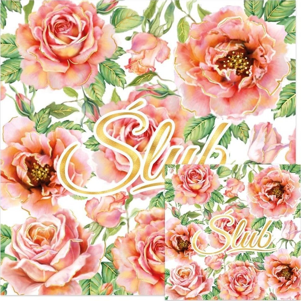 HENRY Karnet KWD ślub Herbaciane róże