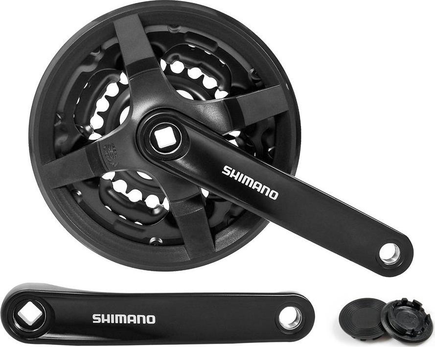 Shimano Outlet Mechanizm korbowy FC-TY301 170 mm 48x38x28 170 mm z osłoną (odrapane ramiona, osłona łańcucha)