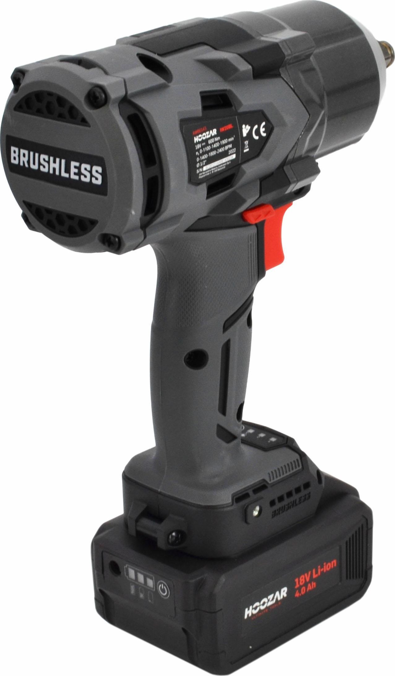 Klucz udarowy Sourcing HOOZAR IMPACT WRENCH 1/2" 18V 2x4.0Ah 1000 N.m. IW30BLM2