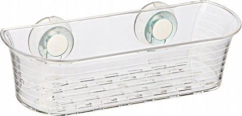 Koszyk prysznicowy Bisk Koszyk łazienkowy na przyssawki Geco transparentny