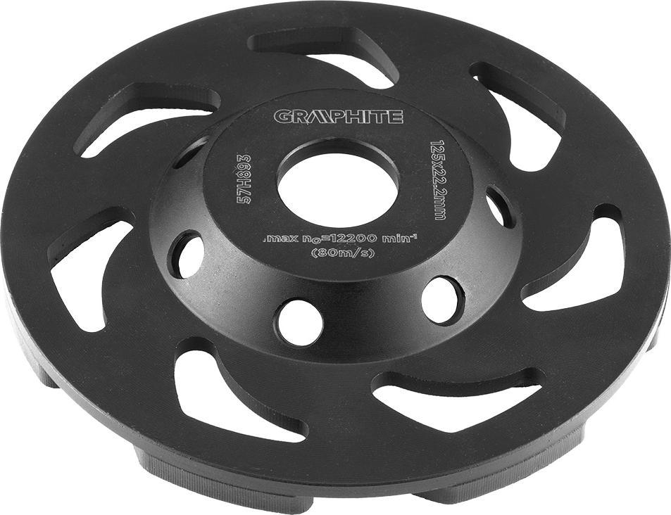 Graphite Tarcza diamentowa (Tarcza diamentowa szlifierska 125 x 22.2 x 5 mm, segment L)