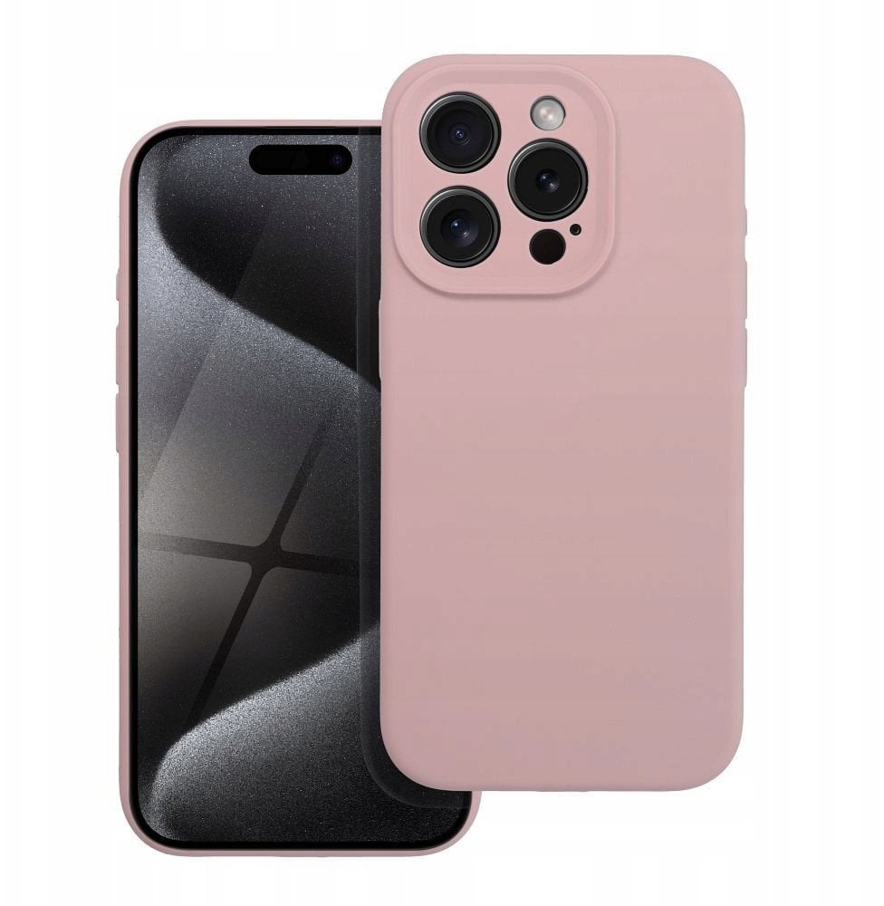 Futerał SILICONE 2mm do IPHONE 16 Pro Max pudrowy róż