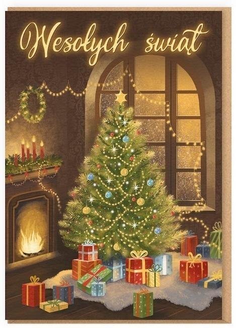 Karnet Boże Narodzenie - Choinka / Wesołych świąt
