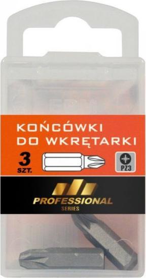 EPM Końcówki do wkrętarki PZ3 25mm 3szt. E-400-0376