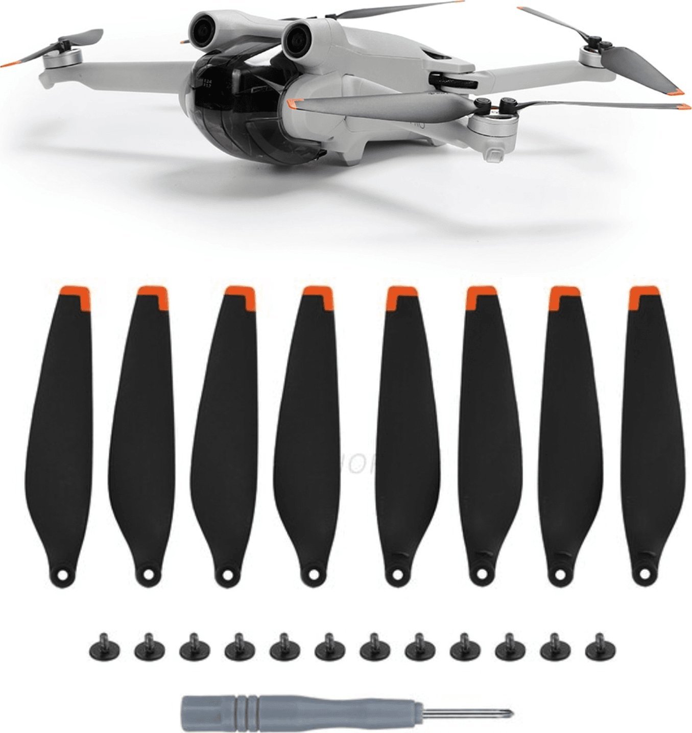 SunnyLife ŚMIGŁA DO DRONA DJI MINI 3 PRO 8 SZTUK 6030F ORANGE