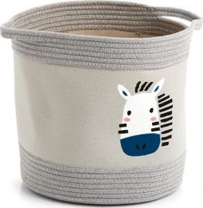 Zeller Dziecięcy kosz do przechowywania "Zebra", bawełna / poliester, 30x30 cm