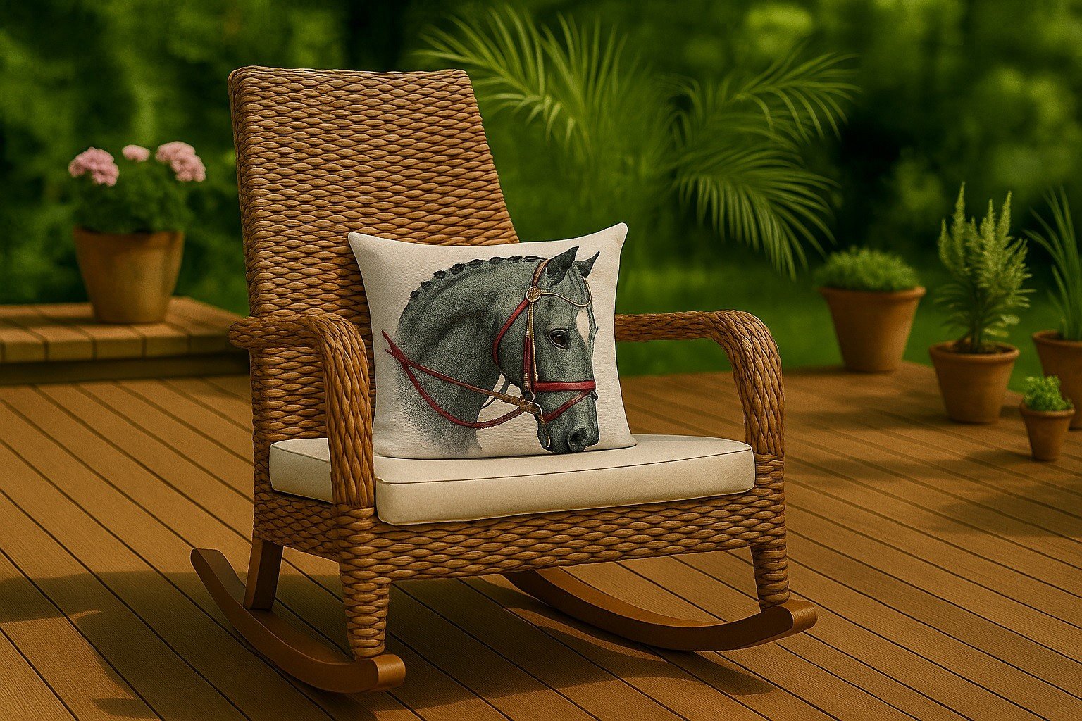 Poszewka dekoracyjna 45x45 cm Czarny Koń