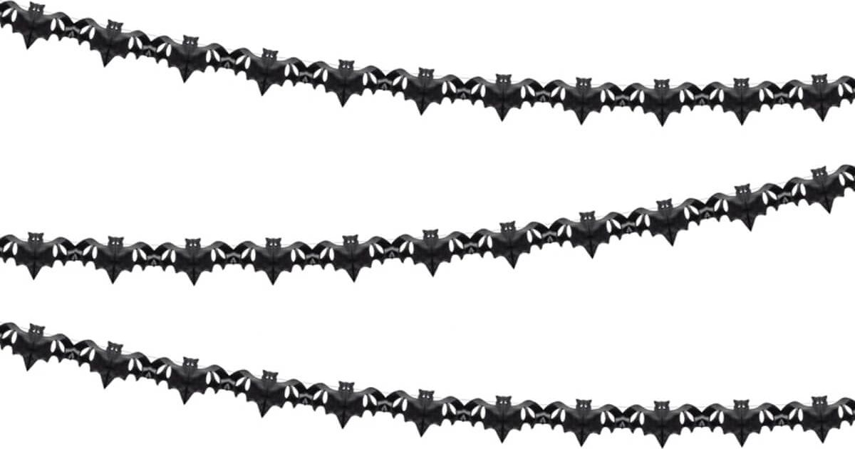 Party Deco Girlanda bibułowa Nietoperze - 400 cm - 1 szt. uniwersalny