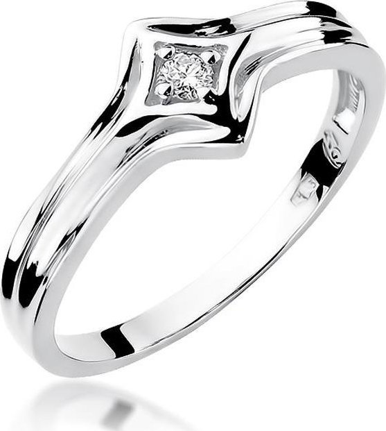 Best Diamonds złoty pierścionek z brylantem 0.05ct 9
