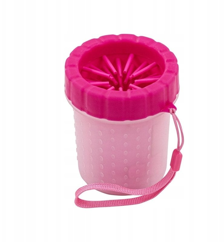 Czyścik do łap, dla psa, różowy, materiał silikon+PP, rozmiar S