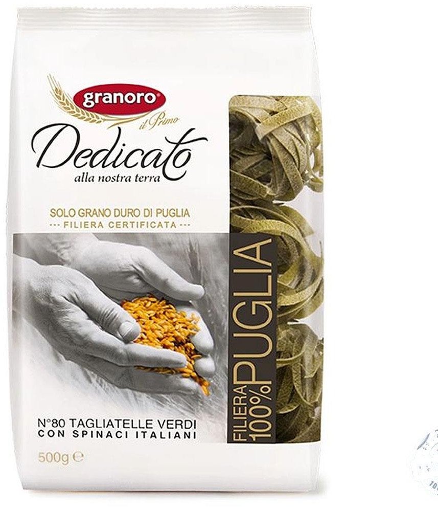 Makaron zielony Tagliatelle Verdi ze szpinakiem N.80 500g - Granoro