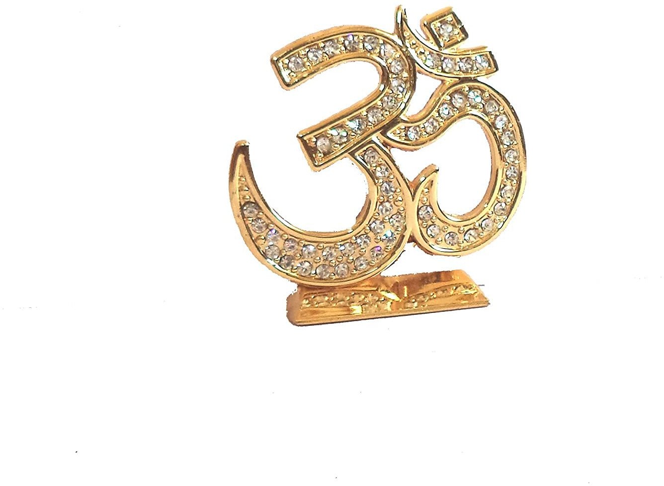 Złoty posąg statuetka metalowa z Cyrkoniami mandiru Pooja Posąg Hinduski