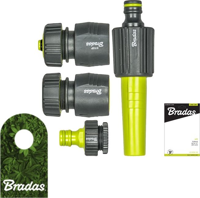 Bradas 4-elementowy zestaw zraszający na wąż 1/2" LIME LINE SOFT 4253