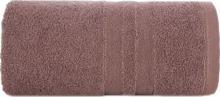 Eurofirany Ręcznik bawełniany z błyszczącą nicią GALA 70X140 jasnobrązowy