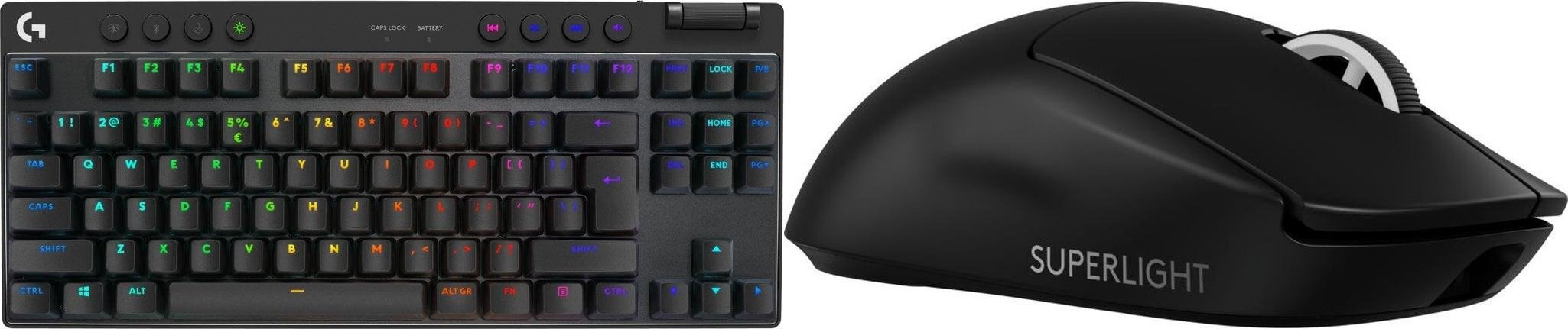 Klawiatura Logitech PRO X TKL Lightspeed GX Brown (920-012136) + Mysz Logitech G PRO X SuperLight 2 (910-006630)