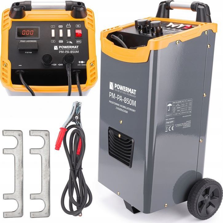 Powermat PROSTOWNIK SAMOCHODOWY Z ROZRUCHEM AKUMULATOROWY 850A 12/24V ROZRUCH MOCNY
