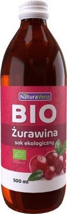 NaturaVena SOK Z ŻURAWINY 100 % BIO 500 ml - NATURAVENA