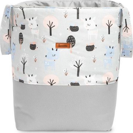 Sensillo KOSZ NA ZABAWKI MEDIUM 35X47 CM JELONKI SZARE